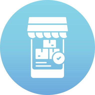 Alışveriş. Web simgesi basit illüstrasyon