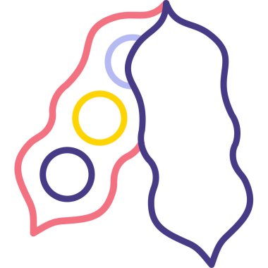 Bir harita simgesinin vektör illüstrasyonu