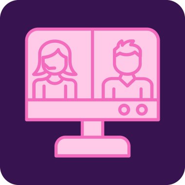 bilgisayar ekranı simgesi. Web için izleyici vektör simgelerinin özet çizimi