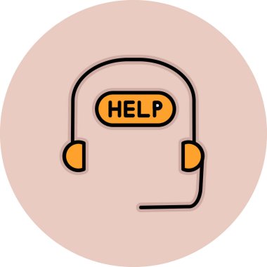 yardımcı renk ikonu vektör illüstrasyonu