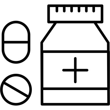 Tıp hap vektör simgesi