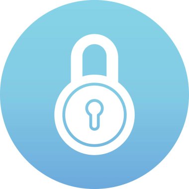 Asma kilit simgesinin vektör illüstrasyonu