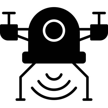 Uzaktan kumandalı dron kamera, kablosuz sistemin basit simgesi