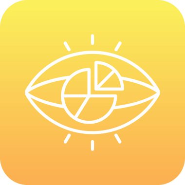 Göz simgesinin vektör illüstrasyonu