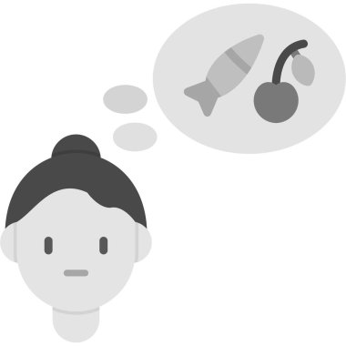 Konuşma balonu olan bir kadın.