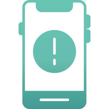 Uyarı işareti olan akıllı telefon