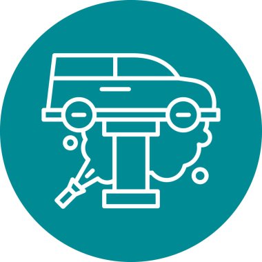 araba tamir servisi simgesi ana hatları biçiminde