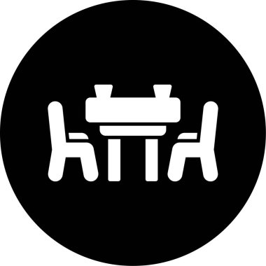 Sandalye simgesinin vektör illüstrasyonu