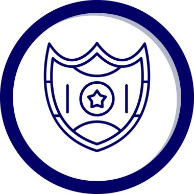 Bir kalkan simgesinin vektör illüstrasyonu