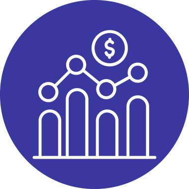 Dolar. Web simgesi basit illüstrasyon