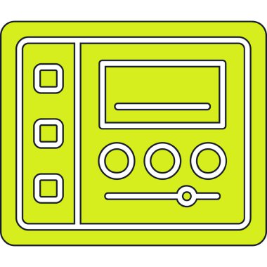 Mikrodalga. Web simgesi basit illüstrasyon