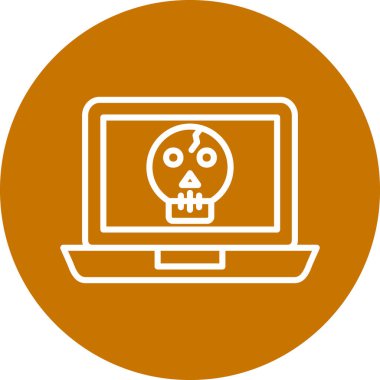 Dizüstü bilgisayar simgesi vektör çizimi