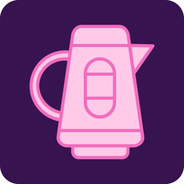 Çaydanlık. Web simgesi basit illüstrasyon