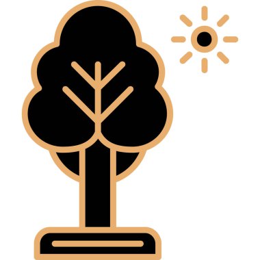 Ağaç. Web simgesi basit illüstrasyon