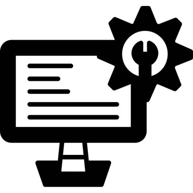 bilgisayar ayarları vektör simgesi