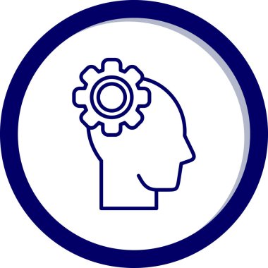 İnsan beyin simgesinin vektör illüstrasyonu