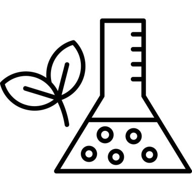 bilim ve kimya çizgi vektörü simgesi.