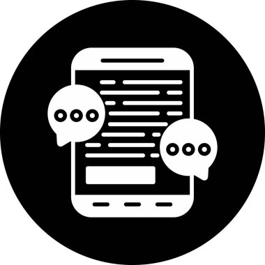 Sohbet simgesi vektör illüstrasyonu