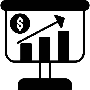 Büyüme grafik vektör simgesi