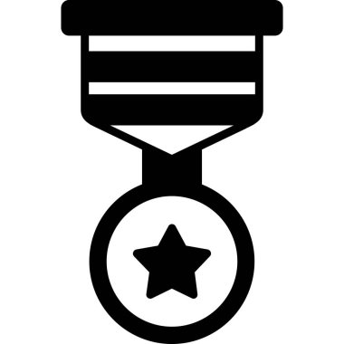 Madalya ikon vektör illüstrasyonu