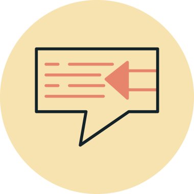 Konuşma yap. Web simgesi basit illüstrasyon