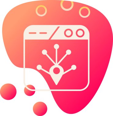 renk çizgisi akıllı kamera simgesi beyaz arkaplanda izole edildi. Elektronik kontrol. Akıllı aletler. Değişken rastgele dinamik şekiller. vektör