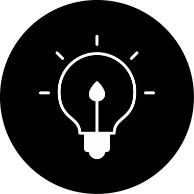 Moda Biçimli Ampul Simgesi İzole Arkaplan