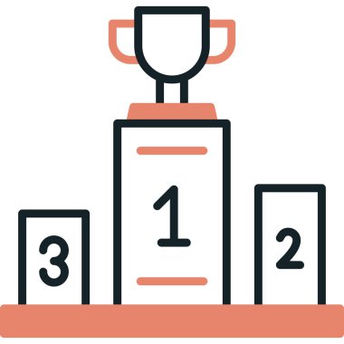 kupa düz simgesi, vektör, illüstrasyon