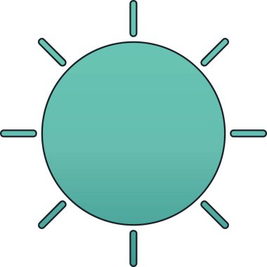 Güneş ikonu. vektör illüstrasyonu