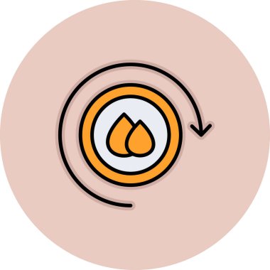 Bir damla simgesinin vektör illüstrasyonu