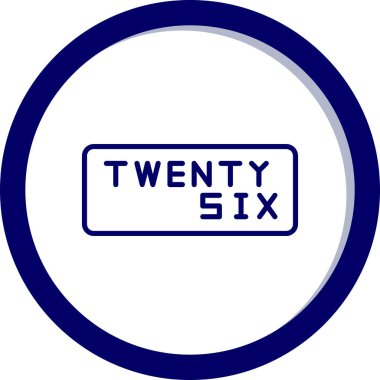 6 numaralı simge. vektör biçimi