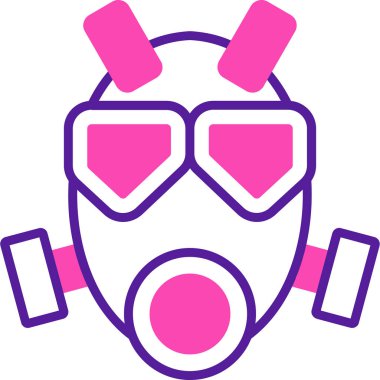 Maske. Web simgesi basit illüstrasyon