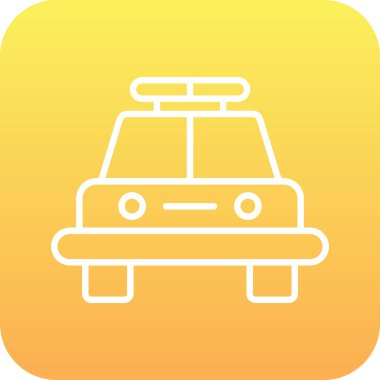 taksi işaretli araba, vektör illüstrasyonu