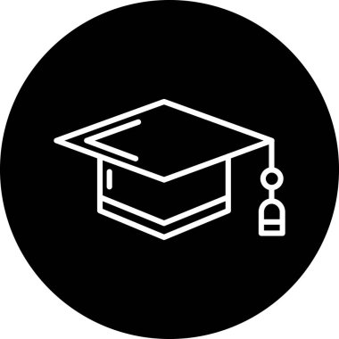 Mezuniyet simgesi vektör illüstrasyonu