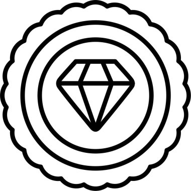 Elmas. Web simgesi basit illüstrasyon