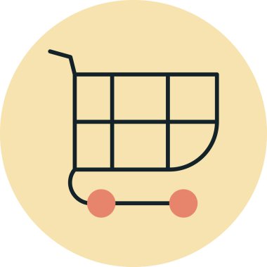 El arabası. Web simgesi basit illüstrasyon