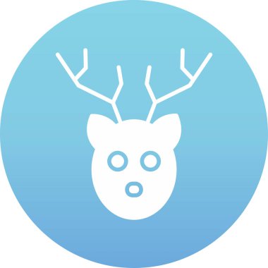 Geyik. Web simgesi basit illüstrasyon