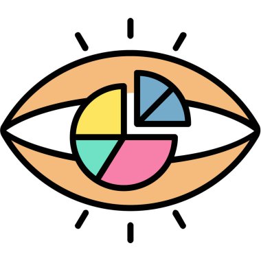 Göz simgesi vektör renk çizelgesi
