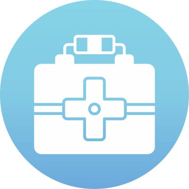 İlk yardım kiti simgesi, vektör illüstrasyonu