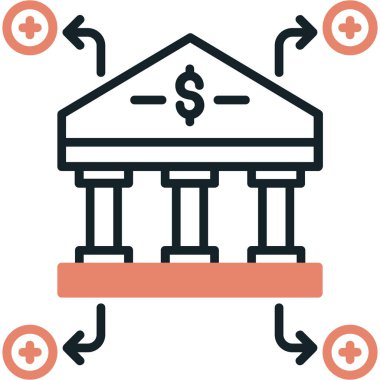 Banka binası. Web simgesi