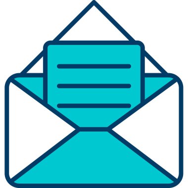 E-posta. Web simgesi basit illüstrasyon