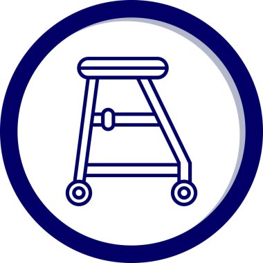 Tekerlekli sandalye simgesinin vektör çizimi