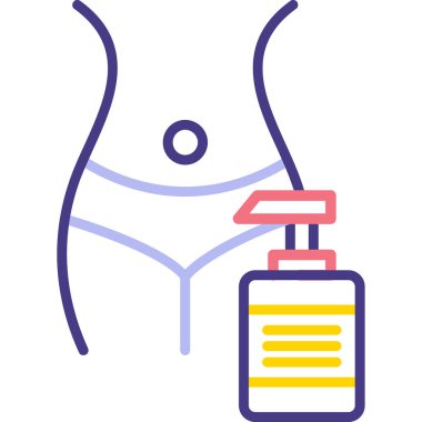 güzellik vücut losyonu simgesi dış hat biçiminde