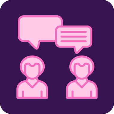 Konuş. Web simgesi basit illüstrasyon