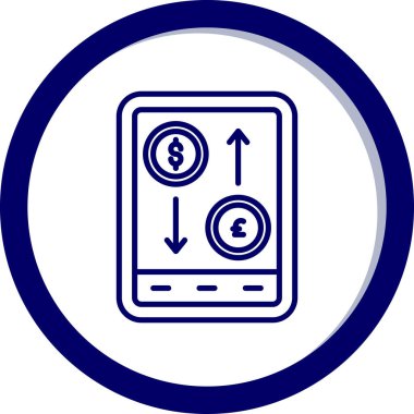 Dolar vektör simgesi modern basit tasarım illüstrasyonu