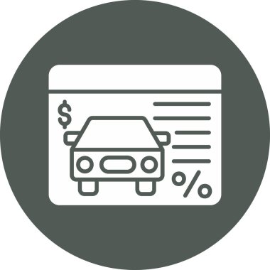 Moda tasarımında otomobil sigortası simgesi izole edilmiş arkaplan.