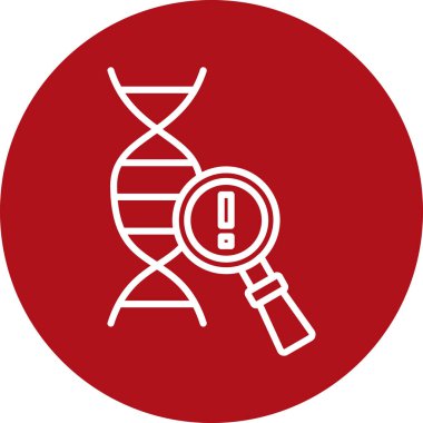 Kırmızı ve beyaz büyüteçin vektör çizimi