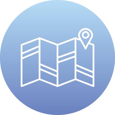 harita simgesi vektör illüstrasyonu