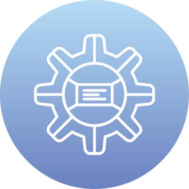 dişli simgesi soyut arkaplanda izole edildi