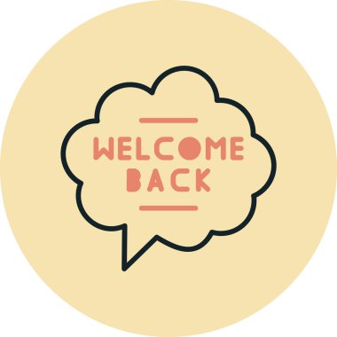 Tekrar hoş geldin. Modern tasarım. vektör illüstrasyonu.